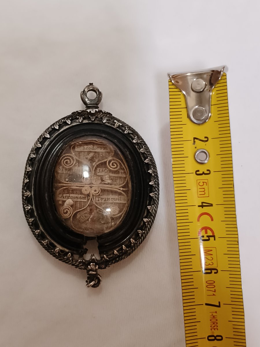 Reliquary 12 Relics St. Ignatius Loy. St Anthony Padua... XVII Cent Spain Silver-photo-1