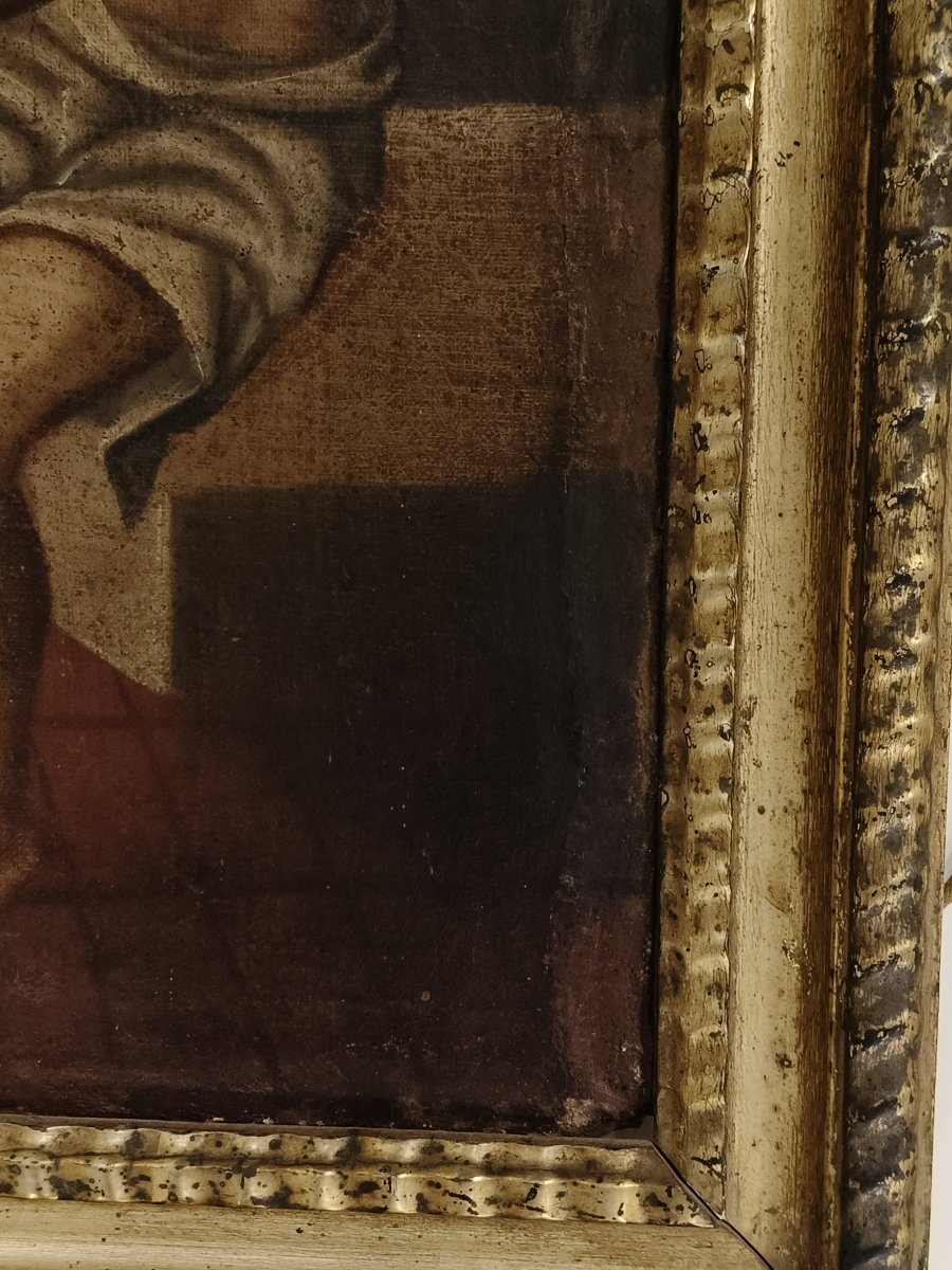 17th Century Religious Oil Painting, Christ Of Patience & Pontius Pilate, Framed-photo-2
