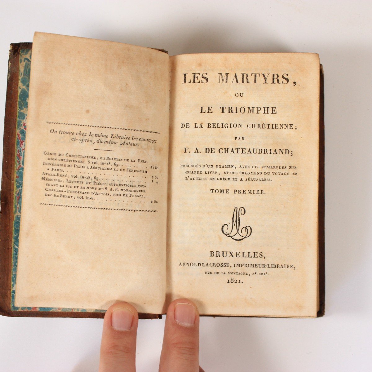 Génie du christianisme / les Martyrs Français 3 Livres de théologie 1820 Belgique-photo-1