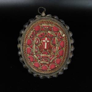 Reliquary 14 Relics True Cross Dnjc, St Peter Ap, St John Baptist, B.virgin Mary