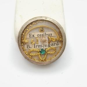 Reliquaire Relique De 1ère Classe Bienheureuse Irmengard De Chiemsee + Sceau De Cire