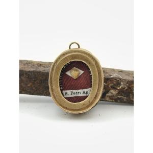 Reliquaire Relique de 1ère classe Saint Pierre Apôtre + Sceau de cire