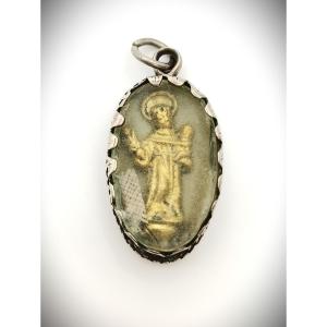 Reliquaire en argent du XVIIIe siècle, 2e classe, relique de saint Antoine de Padoue