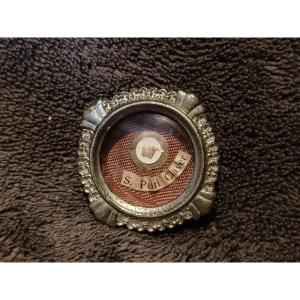 19thc Silver Reliquary 1st Class Relic St Peter Claver+wax Seal