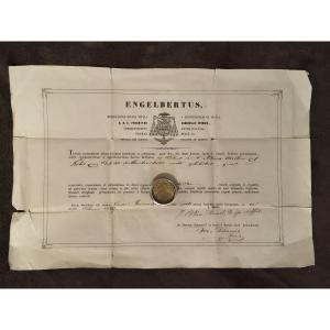 Reliquary 1st Class Relic St Andrew Avellino + Document Coa