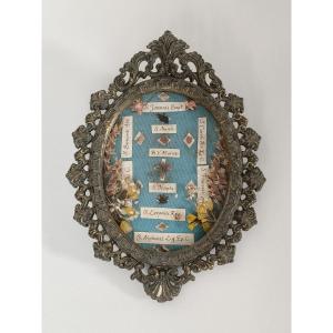 Reliquaire 11 Reliques Sainte Croix DNJC, Jean-Baptiste, Vierge Marie, Léopold III+ Plus