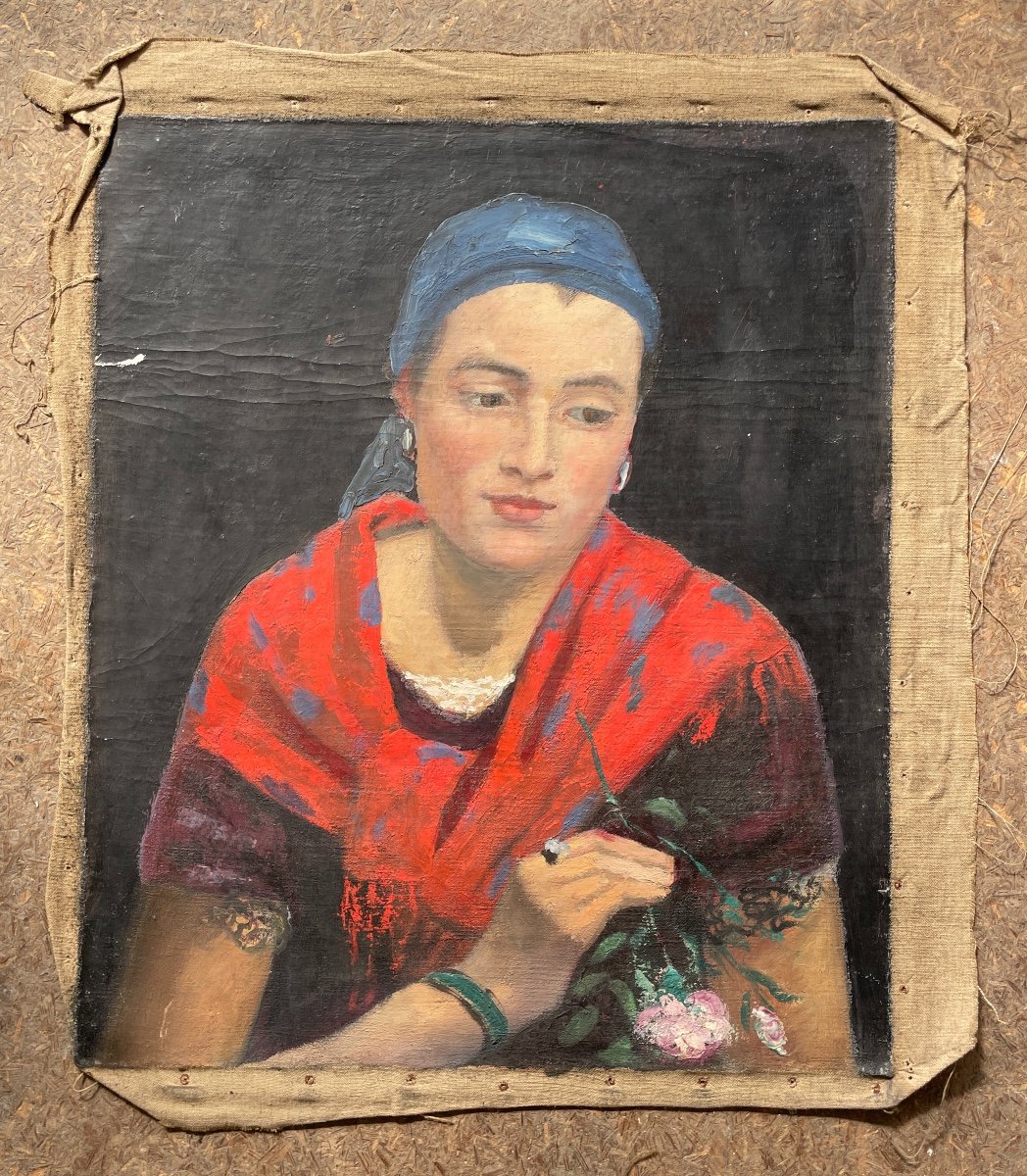 Henry Déziré - Woman With A Carnation.-photo-1