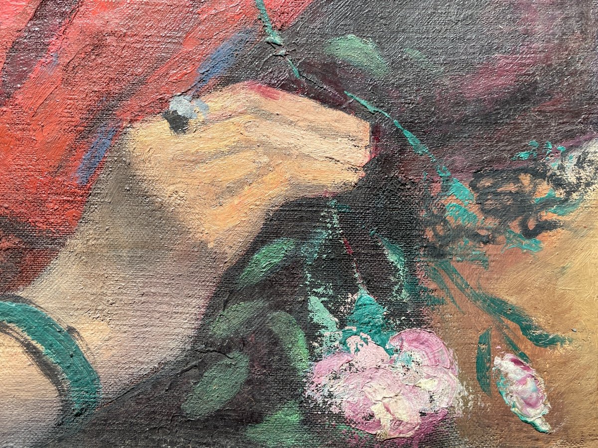 Henry Déziré - Woman With A Carnation.-photo-3