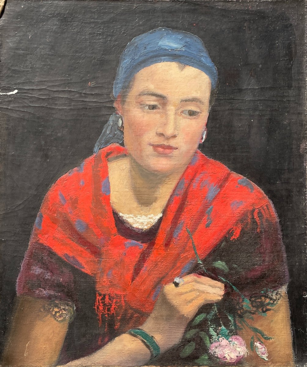 Henry Déziré - Woman With A Carnation.