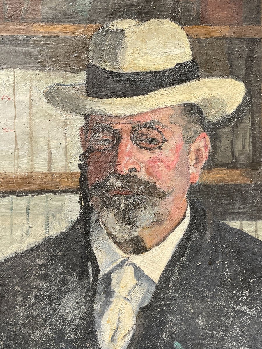 Henry Déziré - Portrait Of A Man With Glasses.-photo-3