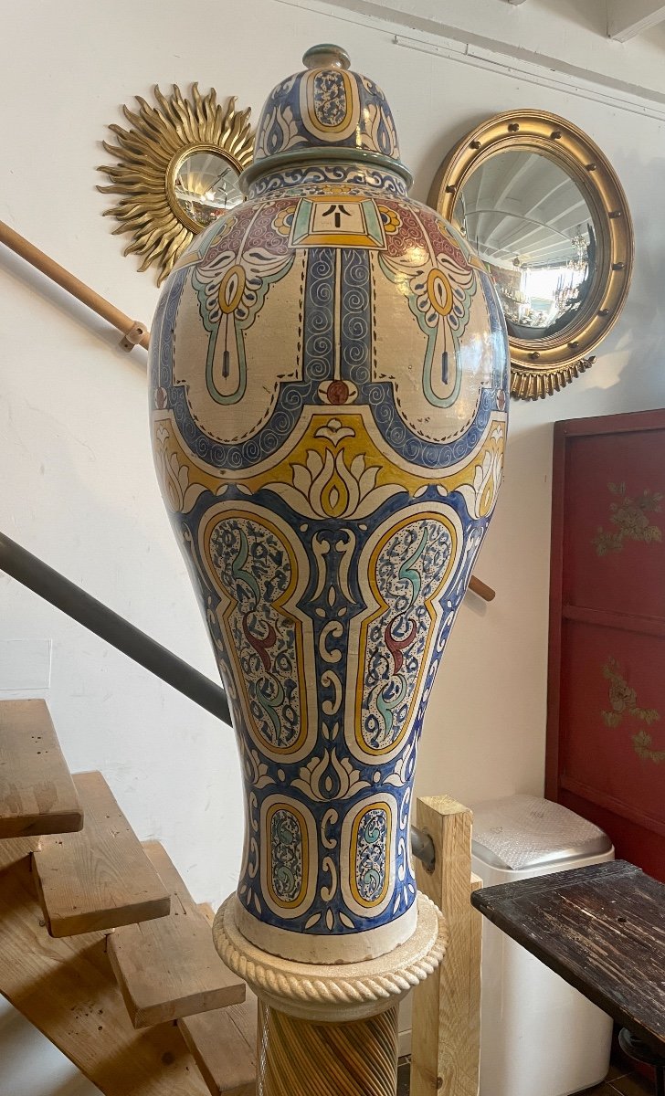 Exceptional Khabbiya (1m20) - Ceramics From Fez.-photo-1