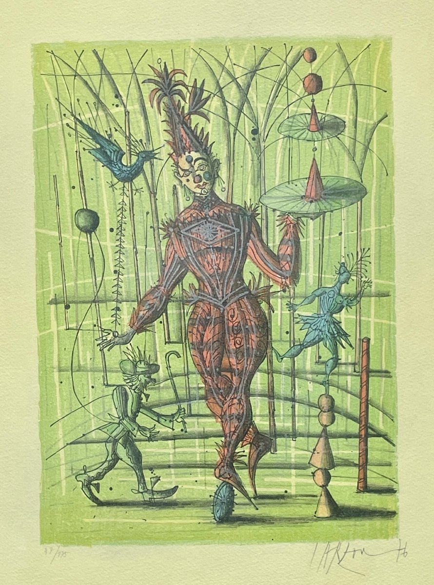 Jean Carzou - Lithograph - Les Saltimbanques.