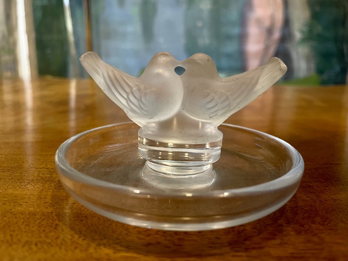 Lalique France - Couple Of Doves Baguier.-photo-1