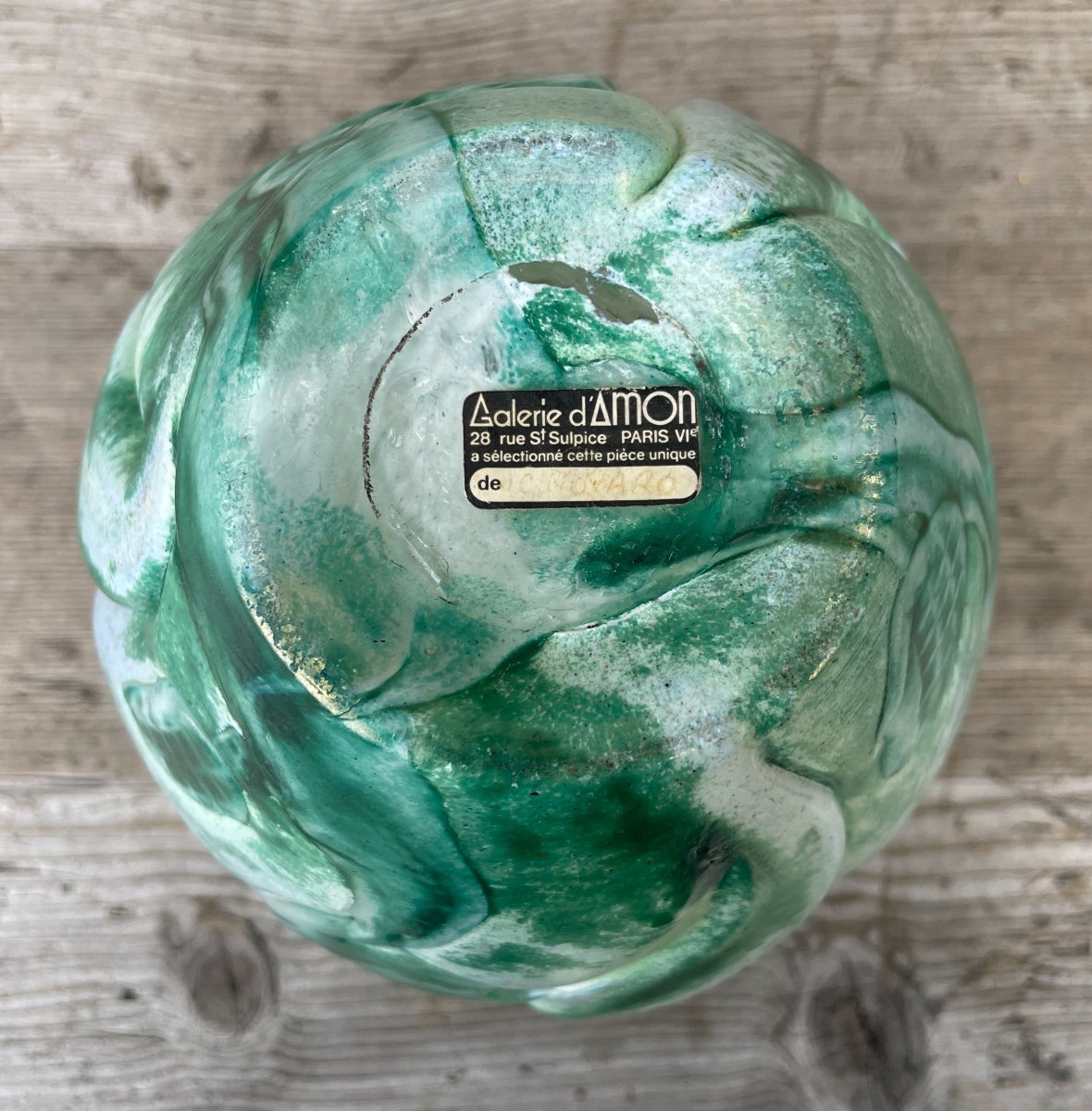 Jean-claude Novaro - Iridescent Ovoid Vase.-photo-6