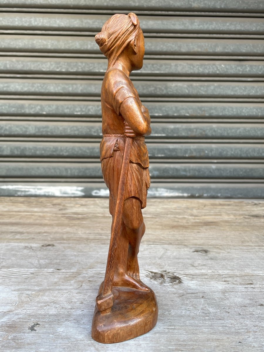  Indochine - Statuette De Jeune Paysan, Début Du XXe Siècle. -photo-4