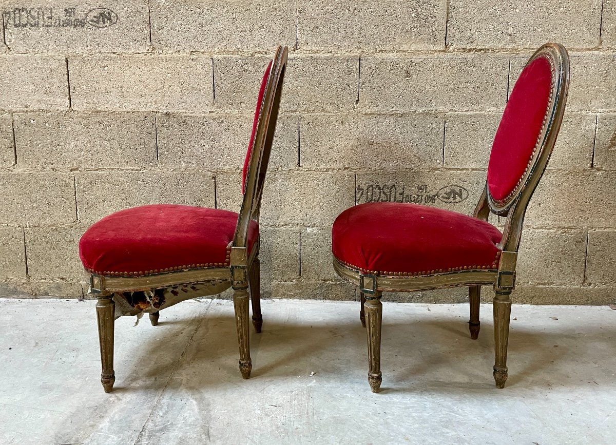Pair Of Louis XVI Style Chairs - Napoleon III.-photo-4