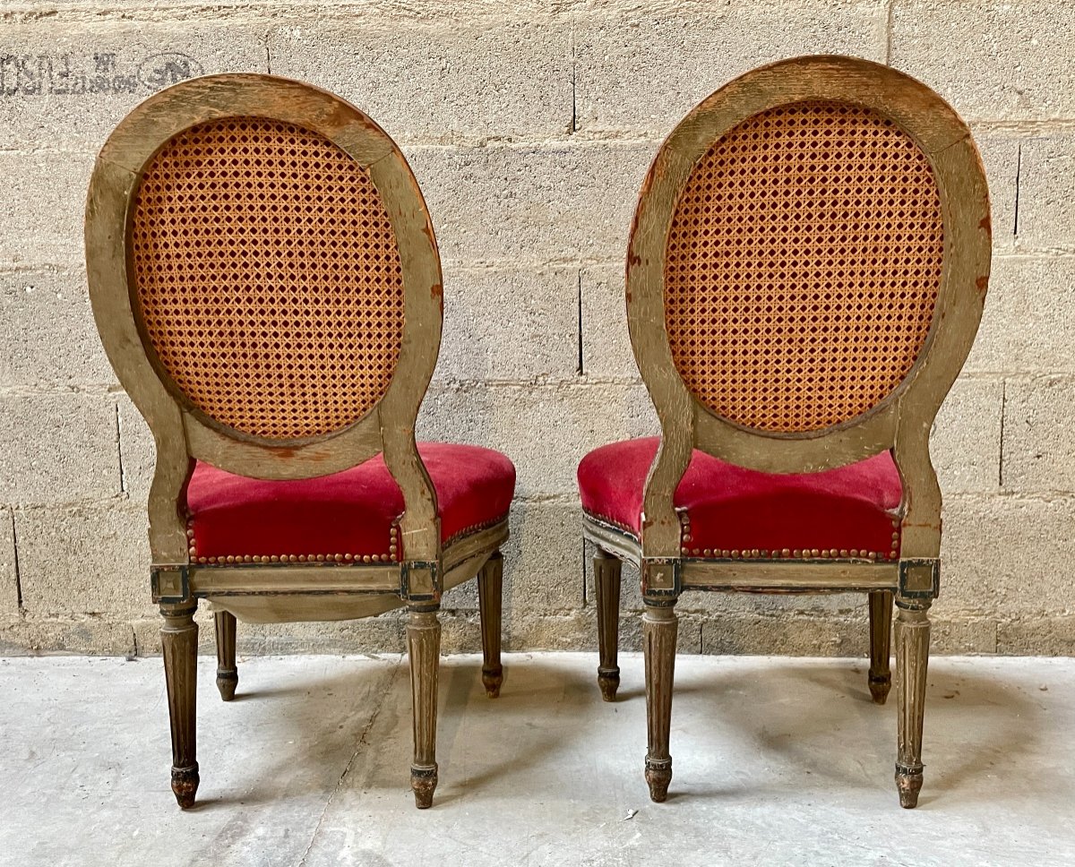 Pair Of Louis XVI Style Chairs - Napoleon III.-photo-1
