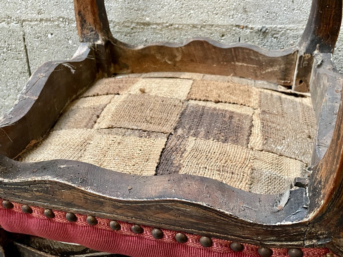 Pair Of Molded Wood Chairs - Louis XV Period.-photo-7