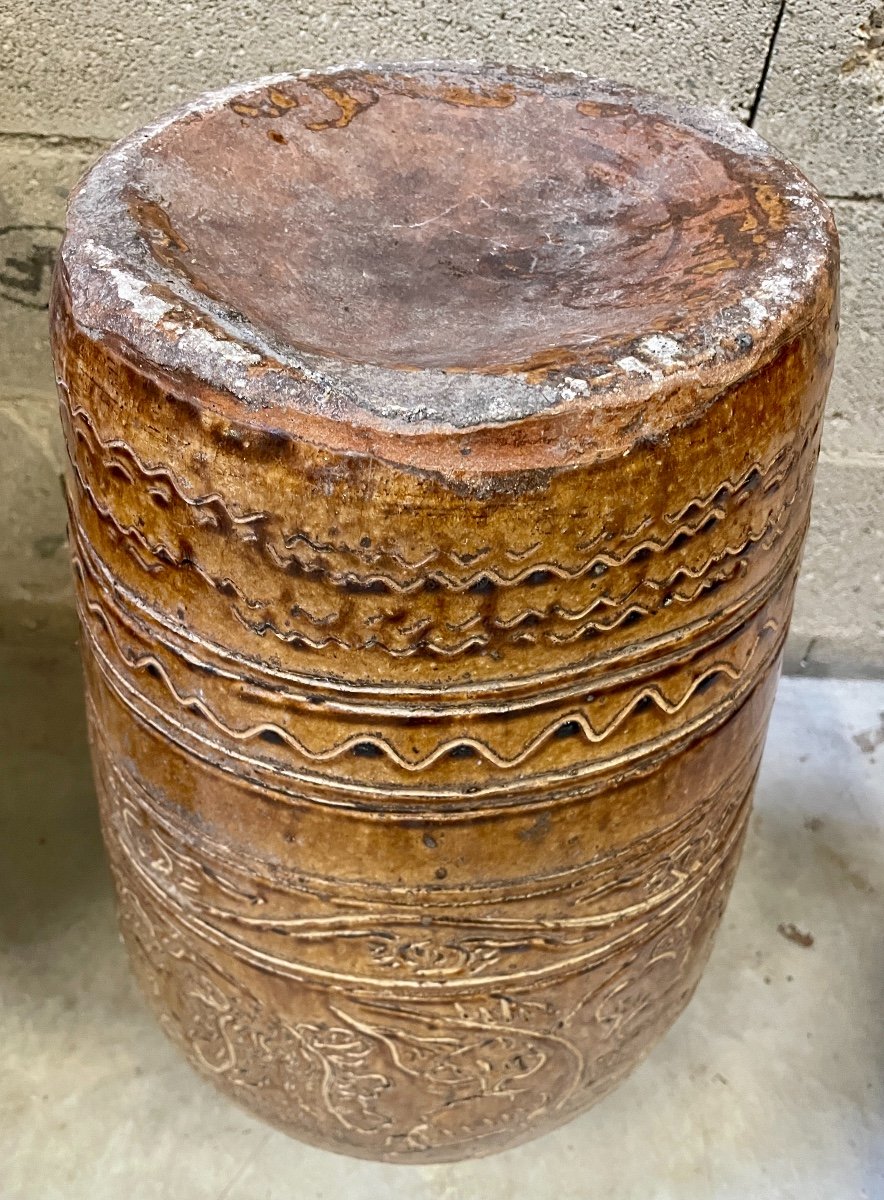 China - Important Martaban Jar In Stoneware With Brown Glaze - H. 62 Cm.-photo-5