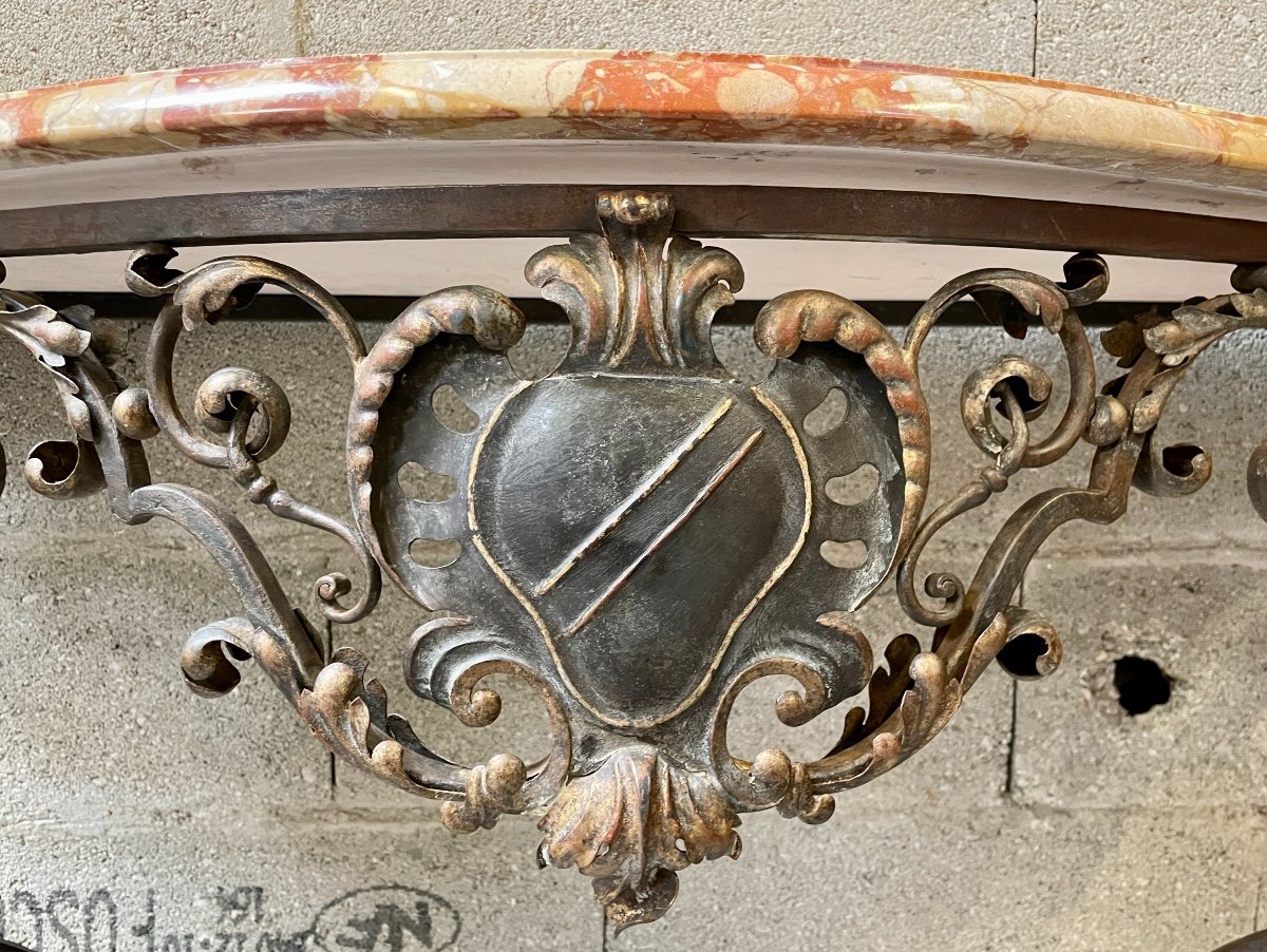 Console En Fer Forgé - Style Louis XV. -photo-2