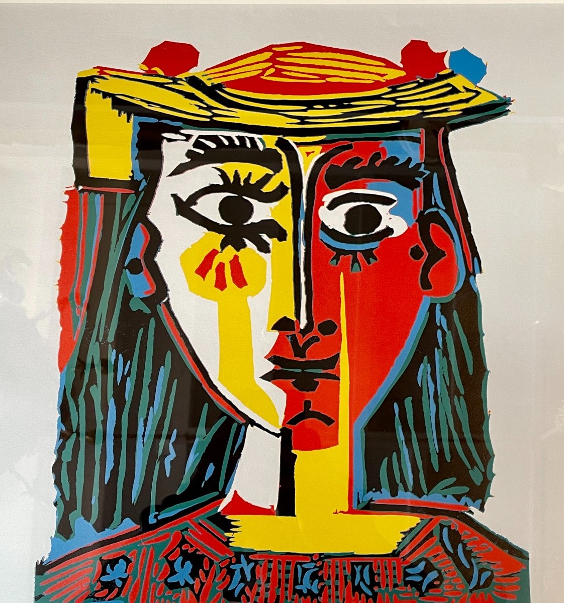 Affiche Originale De L’ Exposition Sur Les Linogravures De Picasso En 1972 à Vallauris. -photo-4