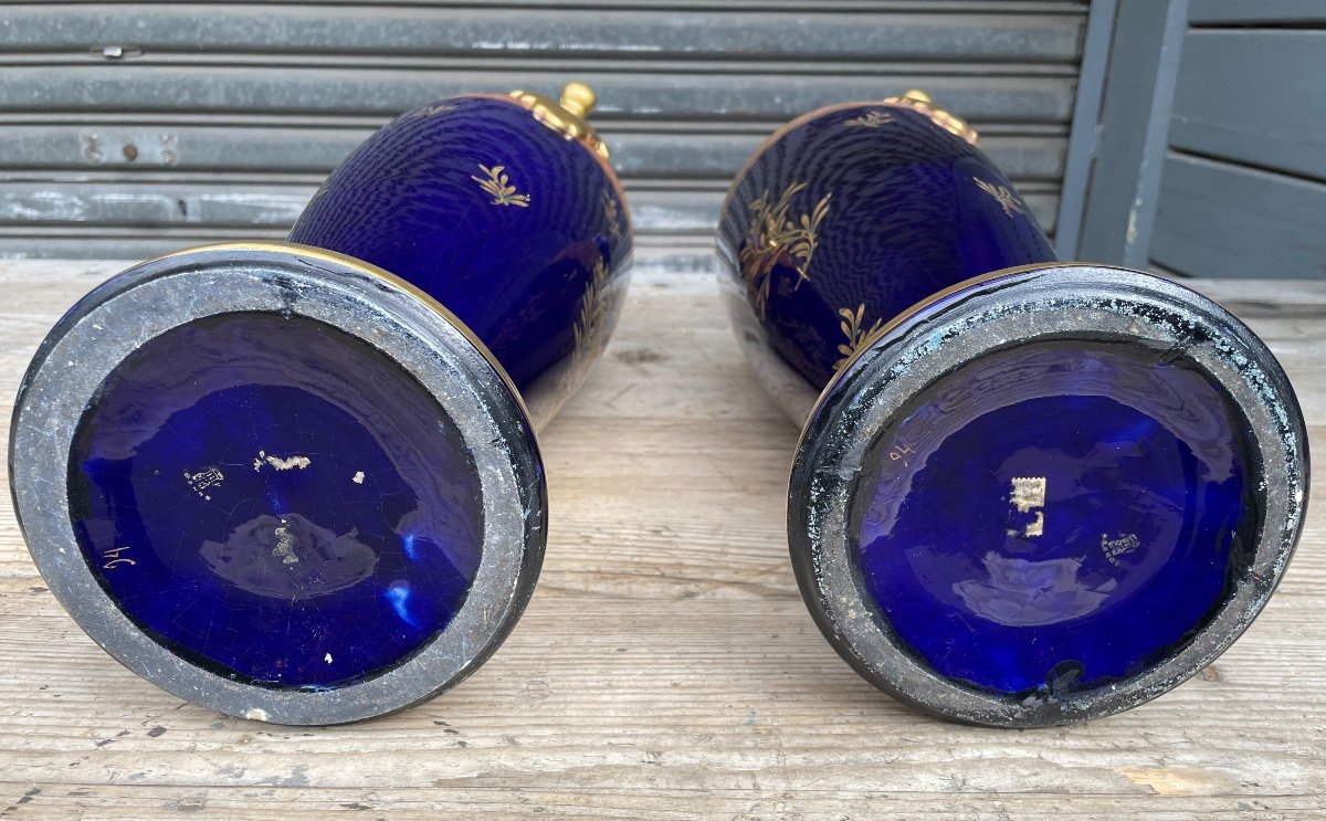 Maurice Pinon For The Jaget & Pinon Manufacture In Tours - Important Pair Of Vases - H: 62 Cm-photo-7