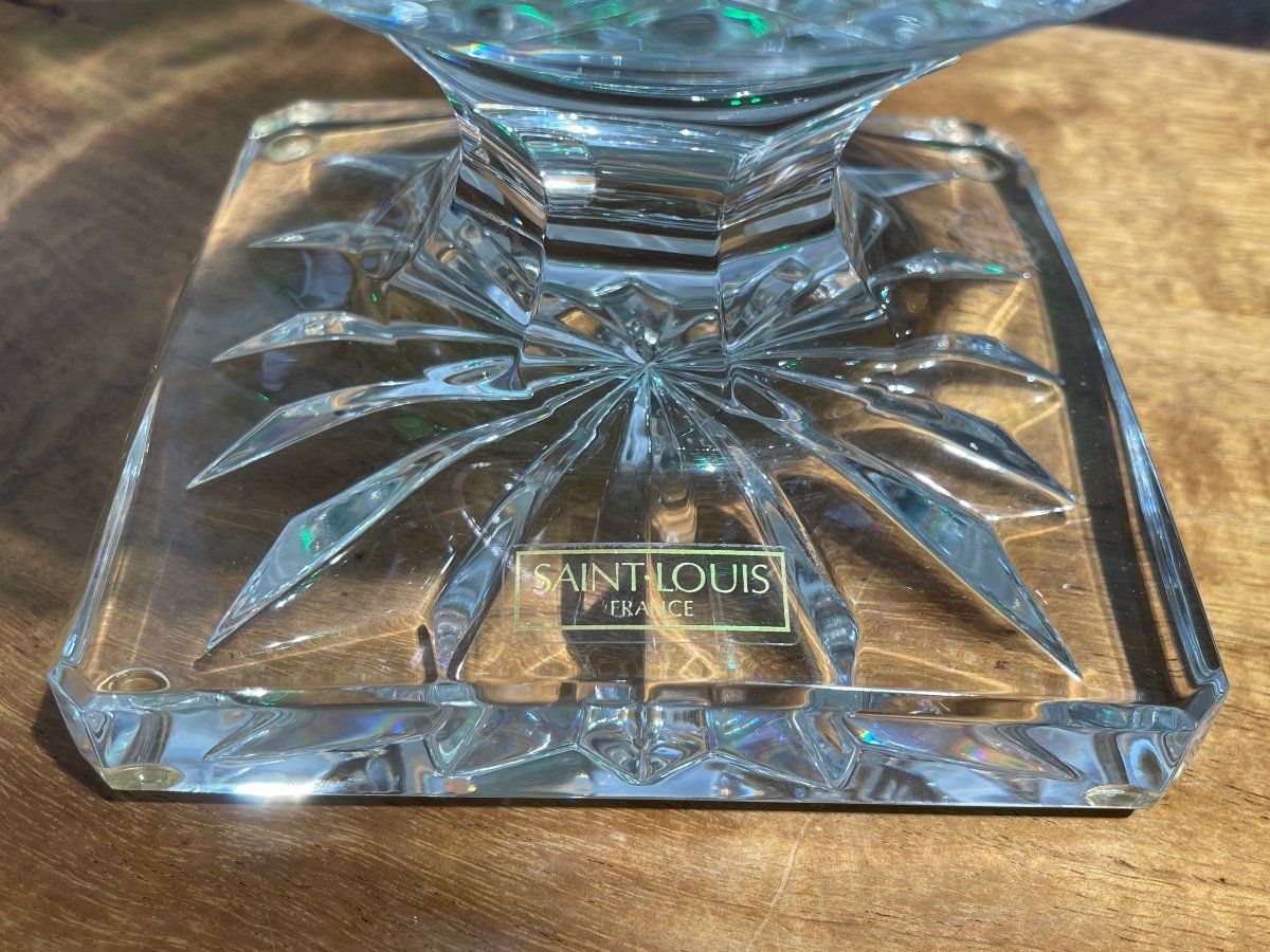 Saint-louis Crystal, Medici Vase, Perfect Condition. High. : 24.5 Cm.-photo-1