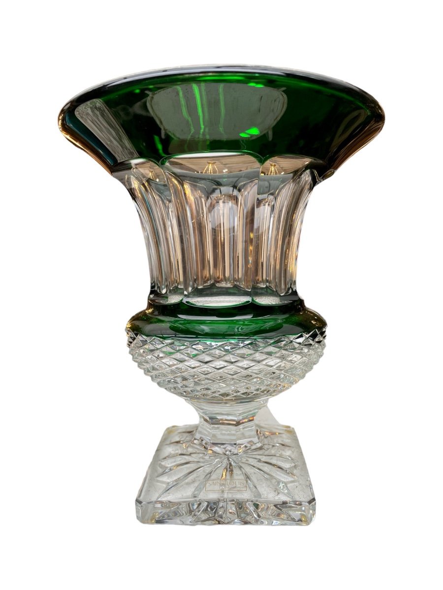 Saint-louis Crystal, Medici Vase, Perfect Condition. High. : 24.5 Cm.