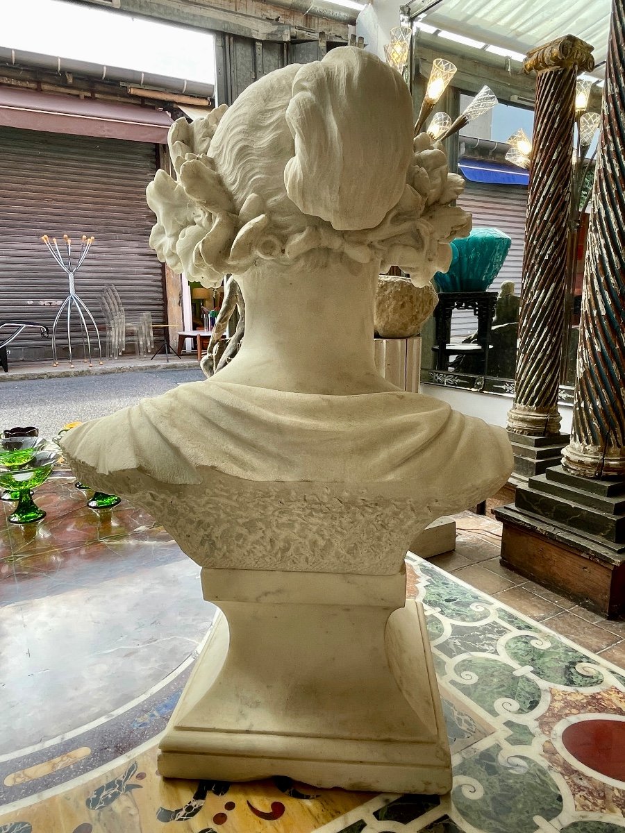 Christian Daniel Rauch (1777-1857) - Marble Bust, Allegory Of Autumn - Height: 59 Cm.-photo-5