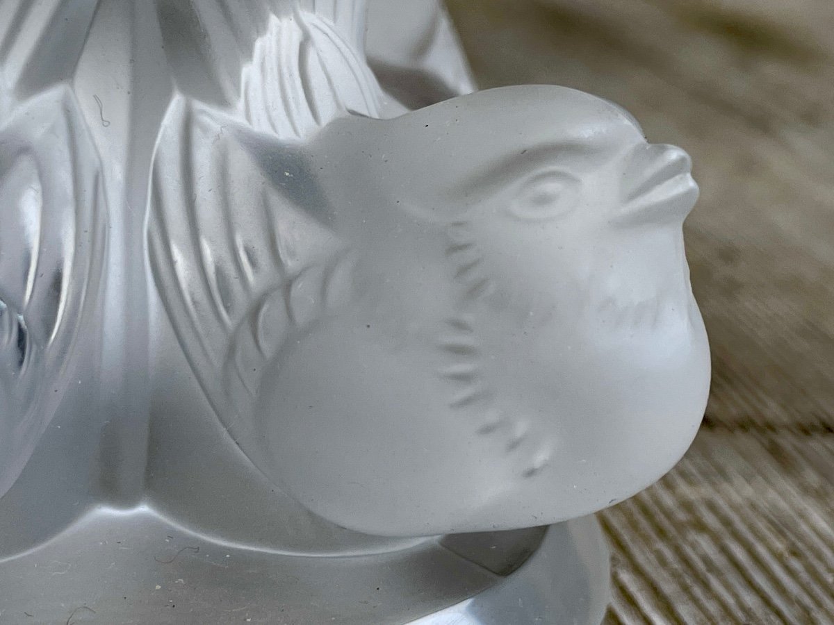 Lalique France, Coupe Nogent En Cristal, Très Bon état - Diam : 13,9 Cm.-photo-2