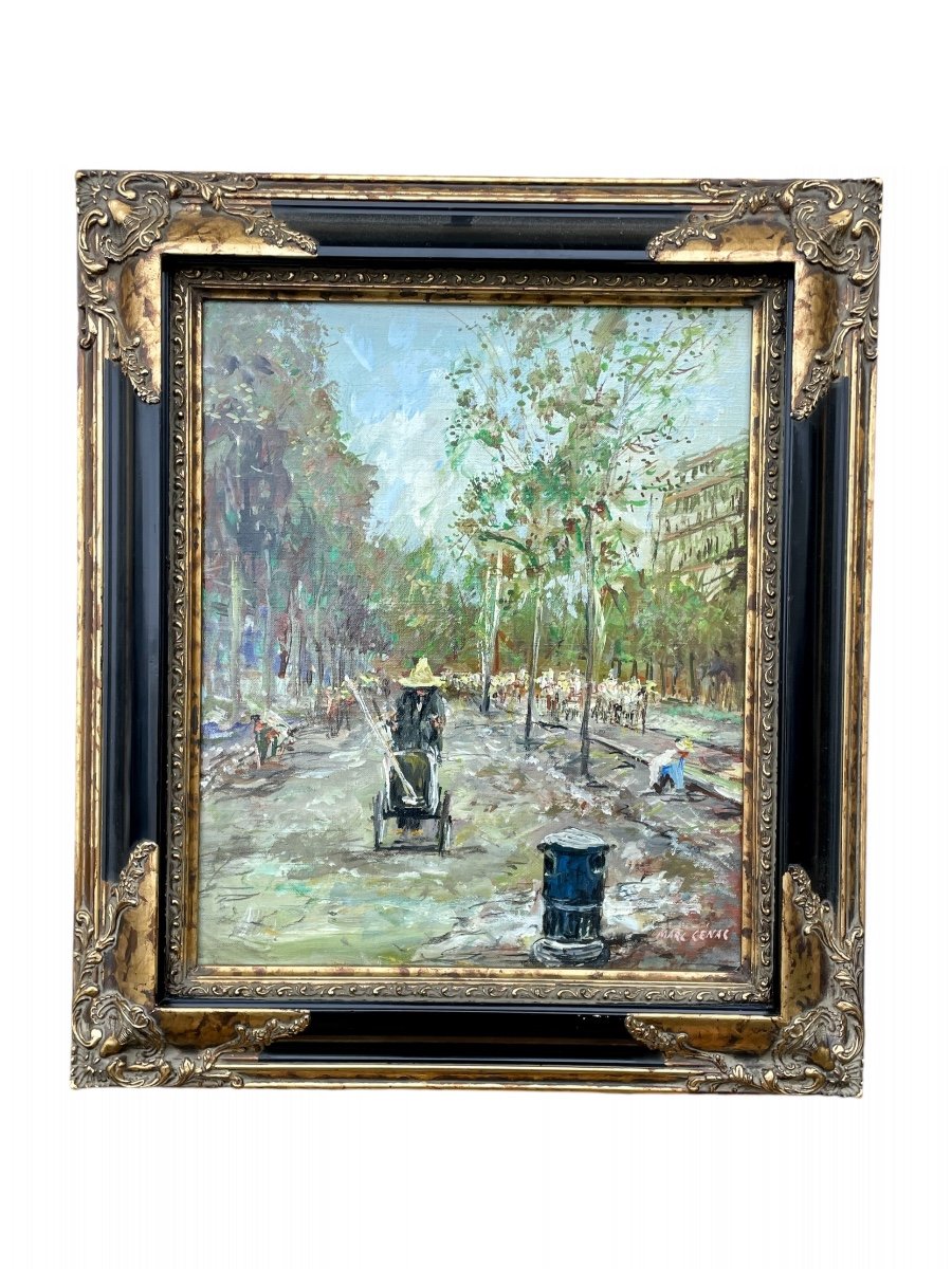 Marc Cénac (1920-2004), Parisian Park, Oil On Canvas - Height: 46 Cm. -photo-1