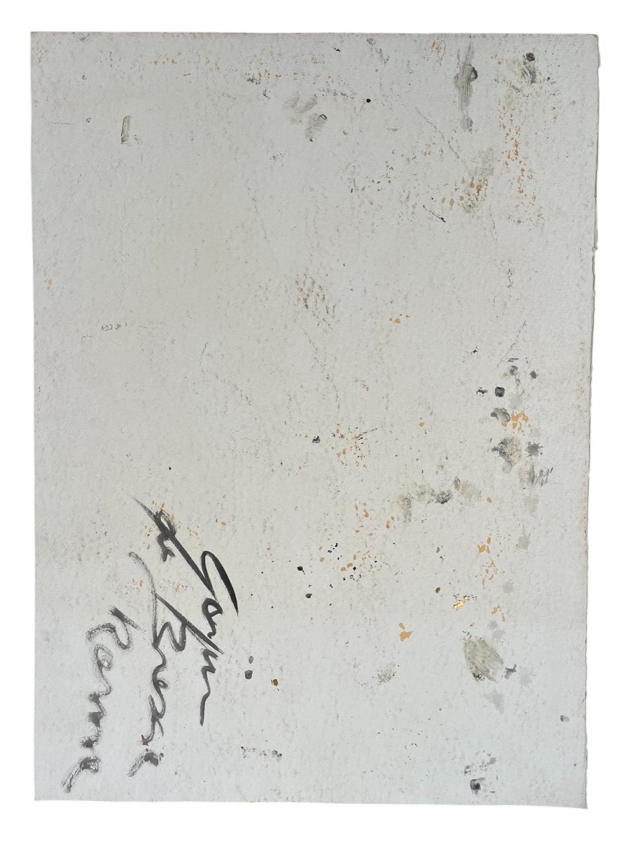 Gaspare Da Brescia (1955), The Gondolier, Mixed Media On Paper.-photo-3