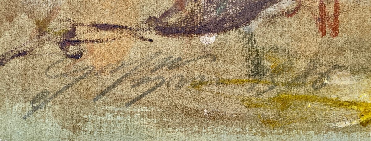 Gaspare Da Brescia (1955), L’ange Vénitien, 1986, Technique Mixte Sur Papier.-photo-2