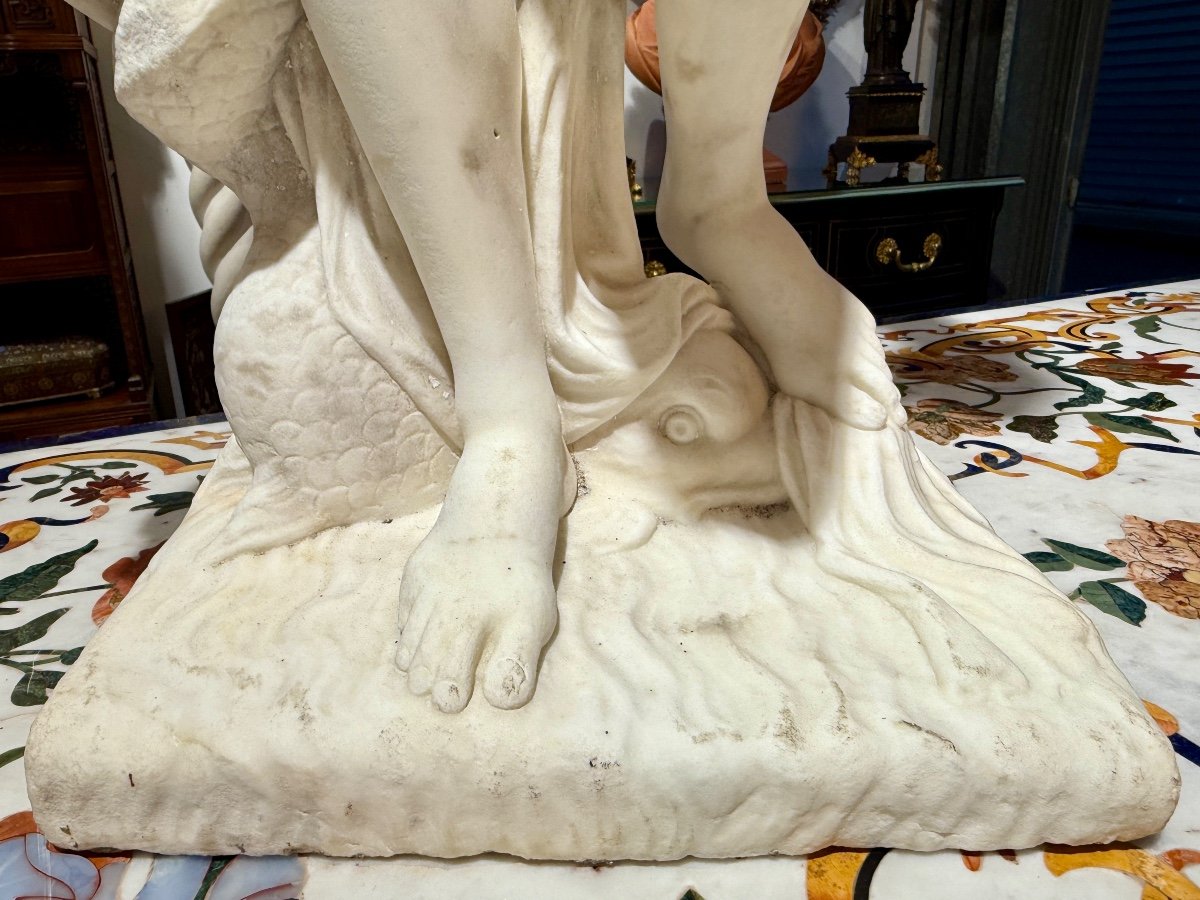 Amphitrite d’après Michel Anguier (1612-1686) et Nicolas Massé - XVIIIe - Haut. : 103 cm. -photo-1