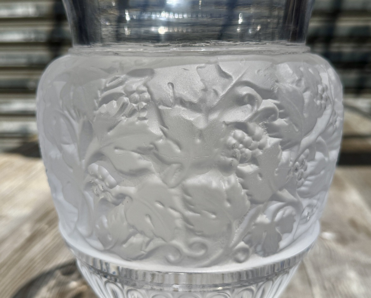 Lalique France - Vase modèle « Versailles » - Parfait état - Haut. : 35 cm. -photo-3