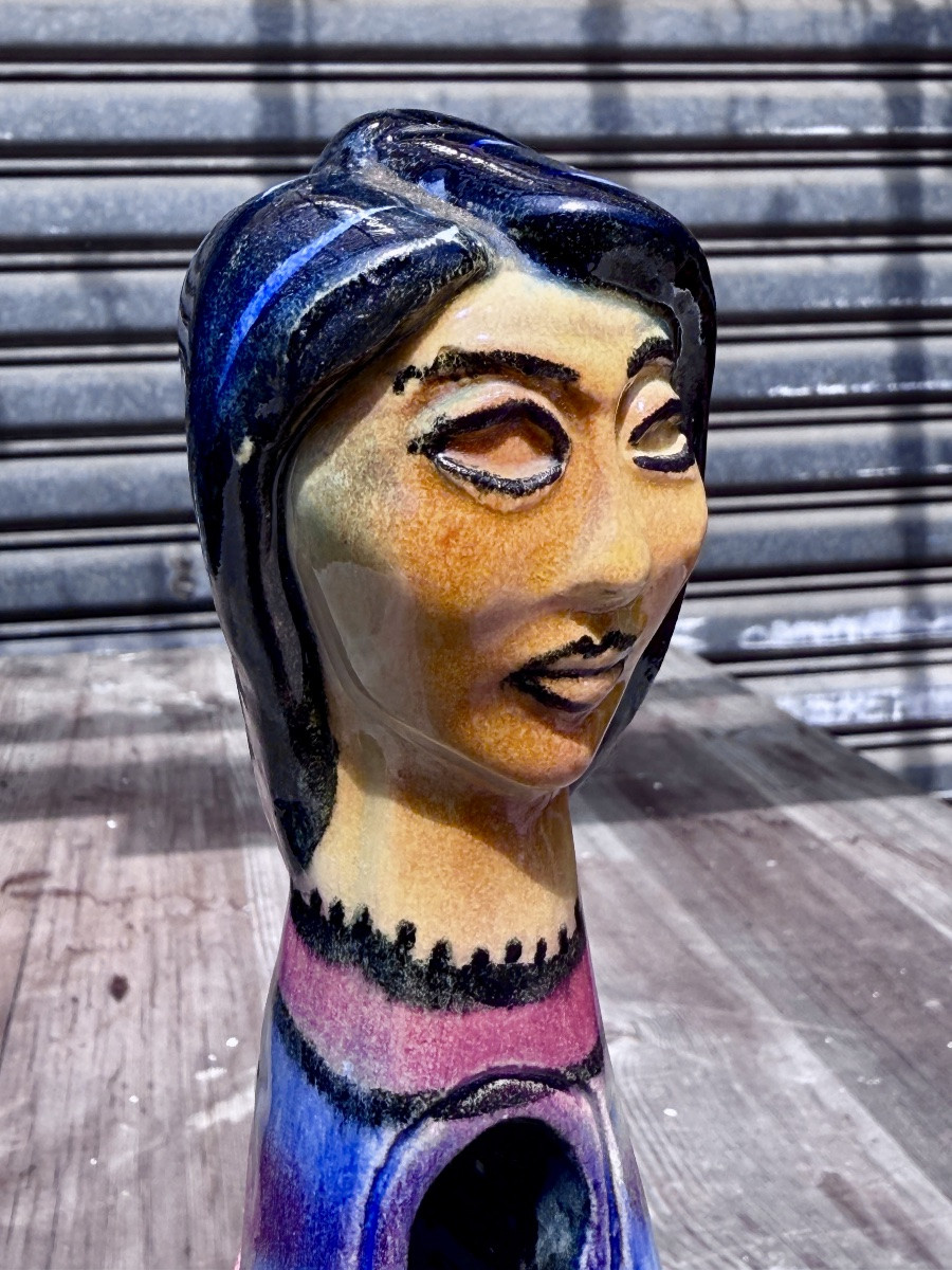 Accolay - Anthropomorphic Flower Vase From The 60s - Height 34.5 Cm. -photo-1