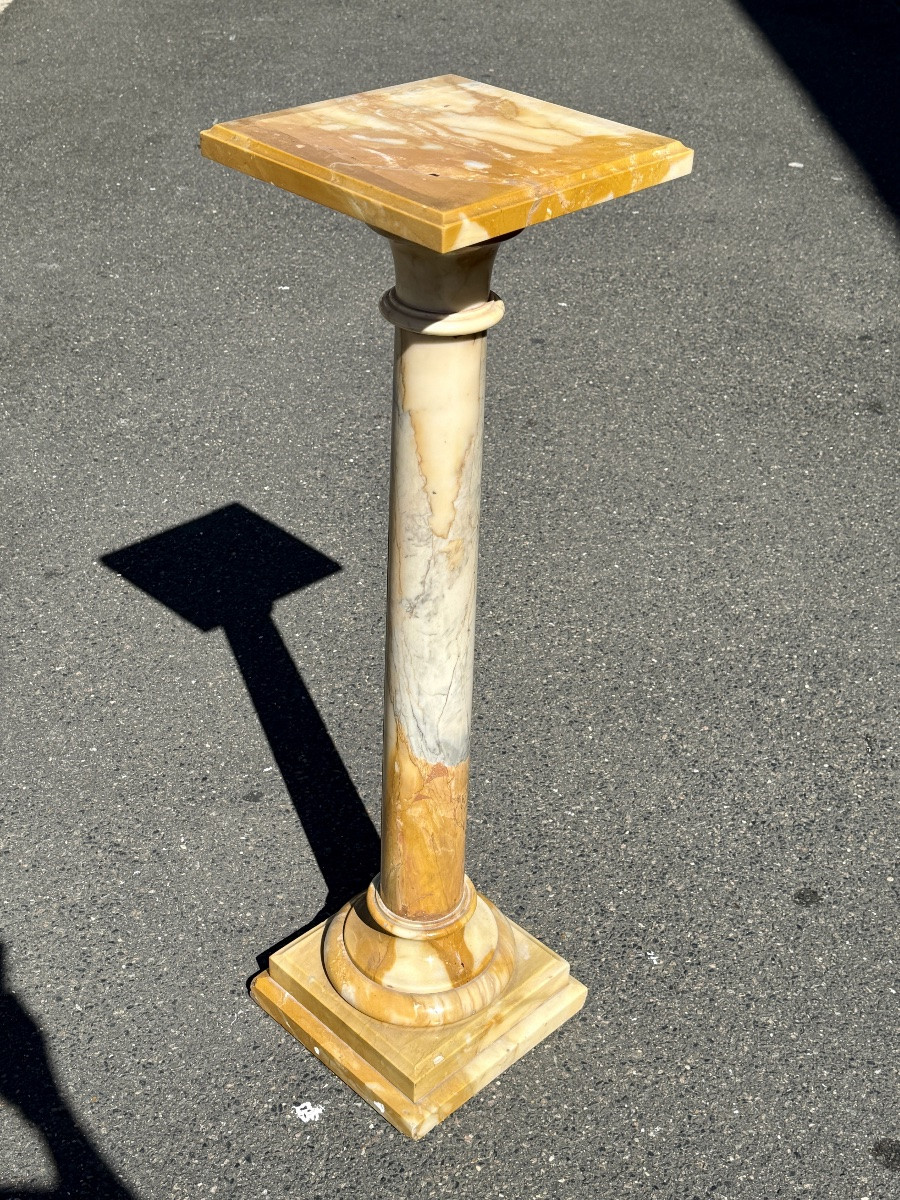 Élégante sellette en onyx d’Algérie, Napoléon III - Haut. 94,5 cm. -photo-3
