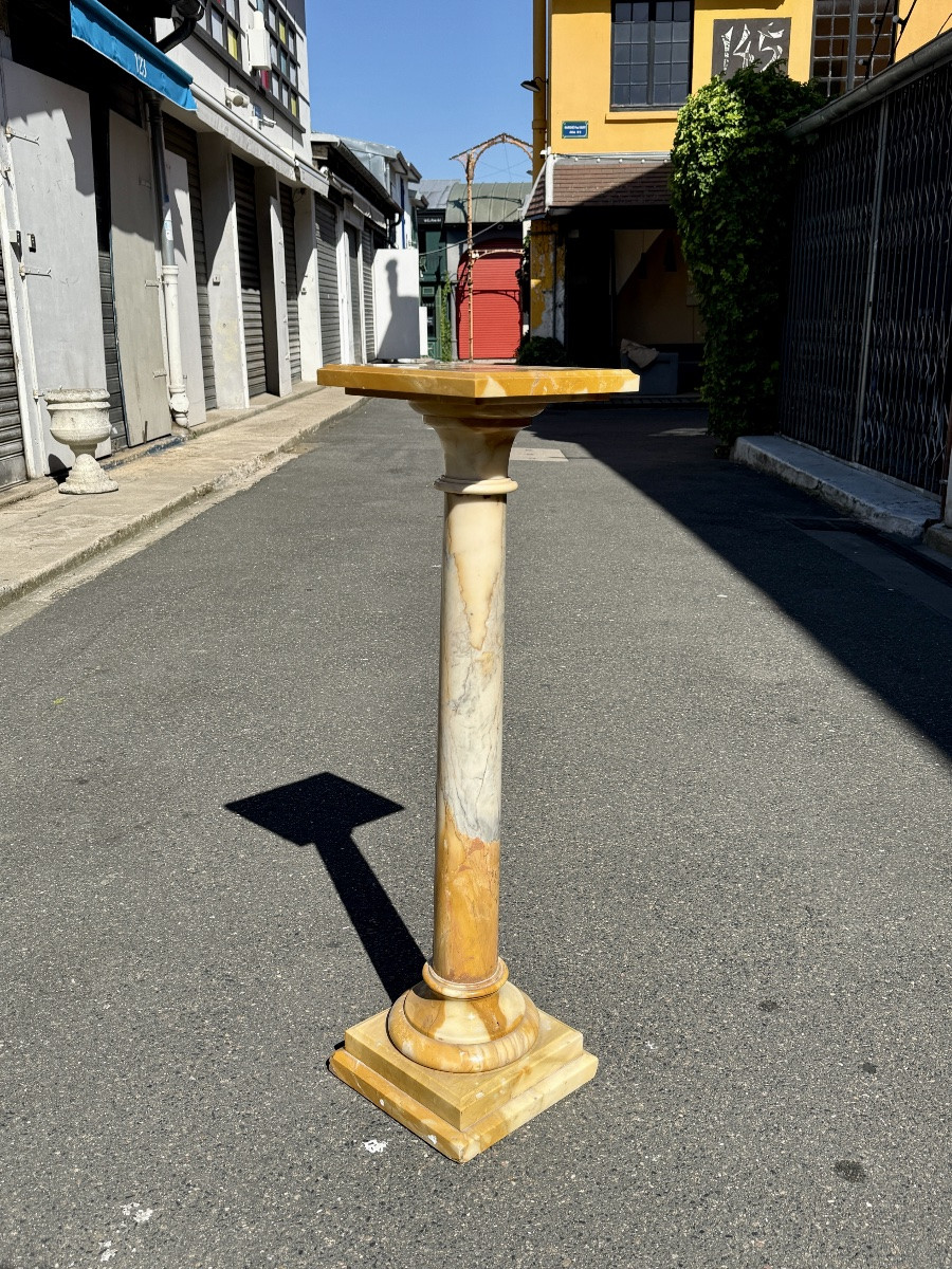 Élégante sellette en onyx d’Algérie, Napoléon III - Haut. 94,5 cm. -photo-4