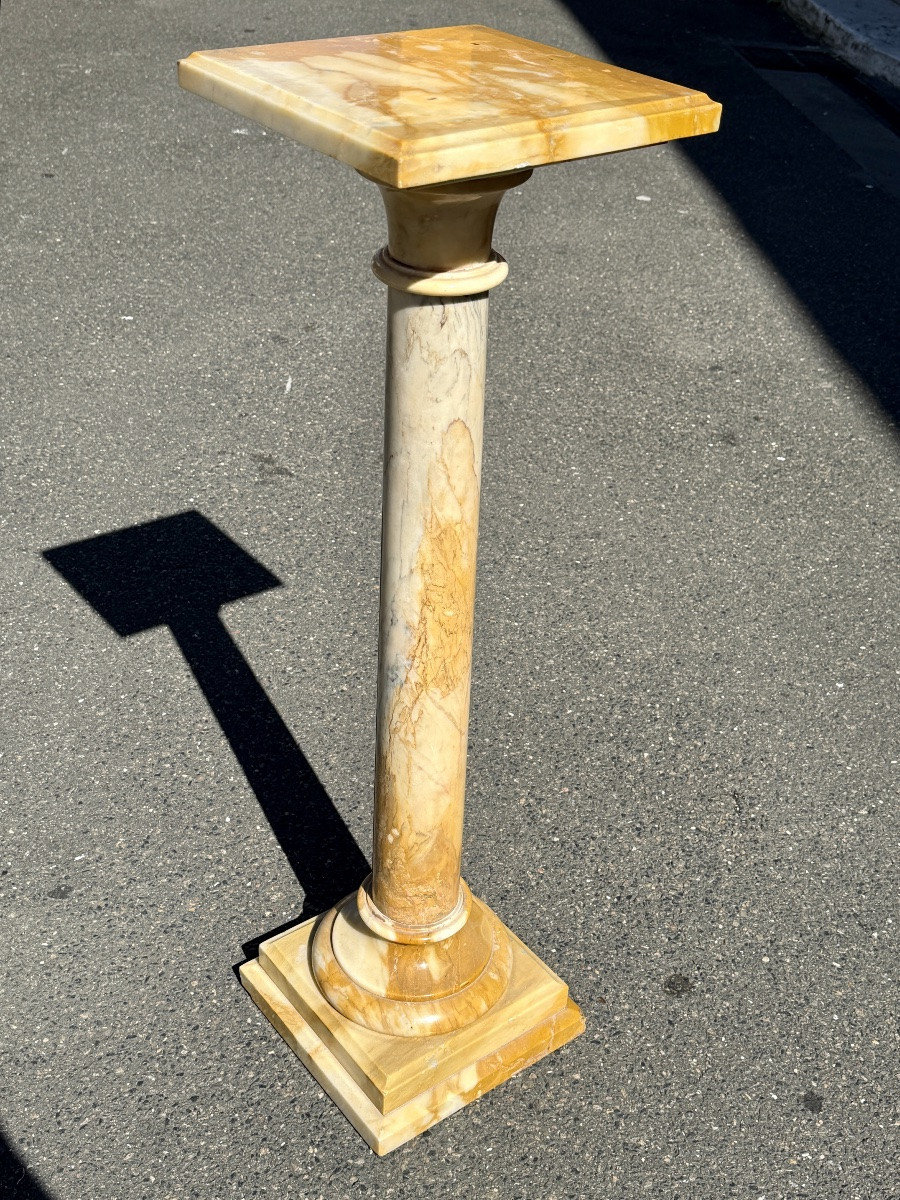 Élégante sellette en onyx d’Algérie, Napoléon III - Haut. 94,5 cm. -photo-4