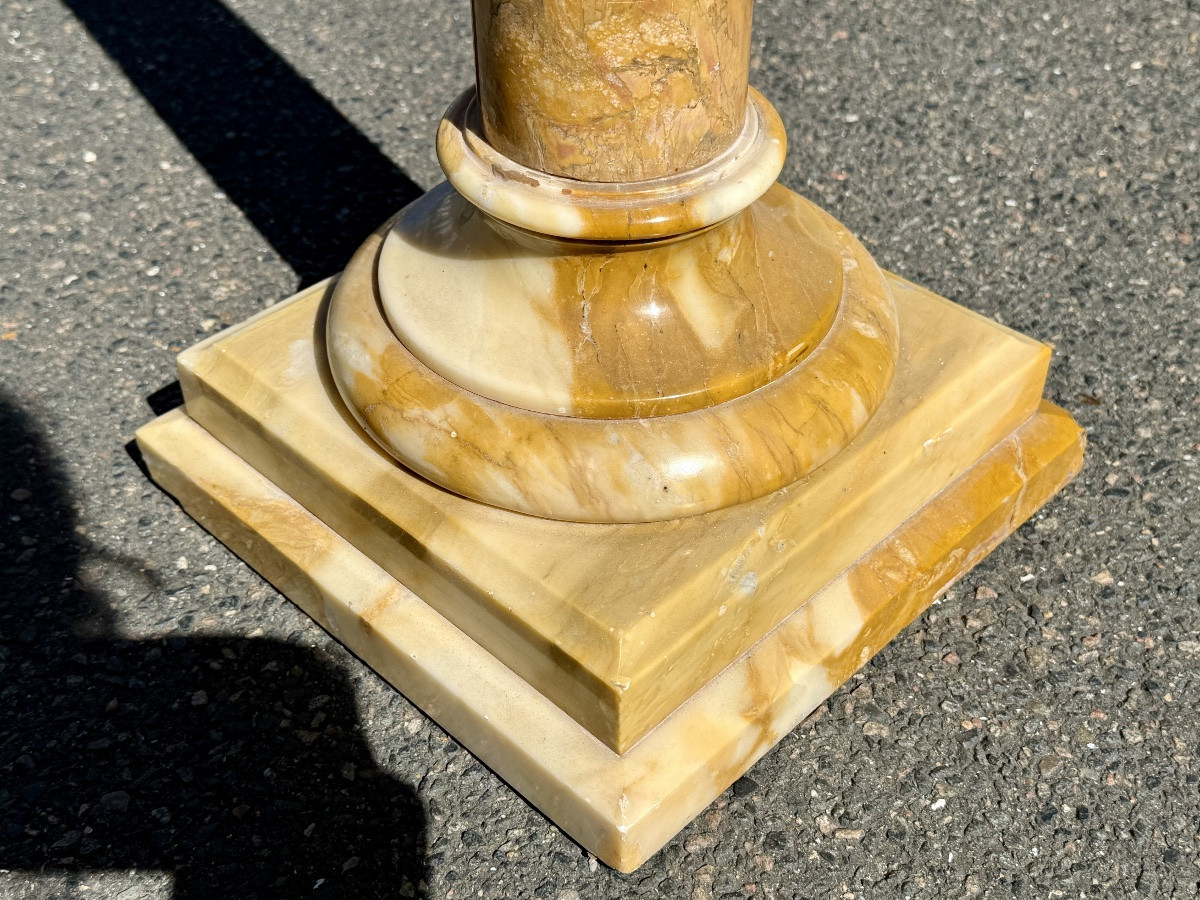 Élégante sellette en onyx d’Algérie, Napoléon III - Haut. 94,5 cm. -photo-5