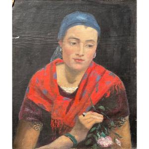 Henry Déziré - Woman With A Carnation.