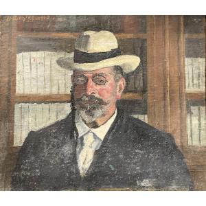 Henry Déziré - Portrait d'Homme Aux Lunettes. 