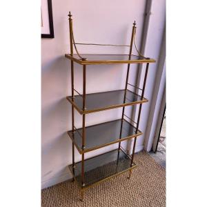 Maison Baguès - Glass And Brass Shelf.