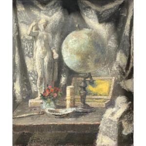 Henry Déziré - Nature Morte à La Mappemonde. 