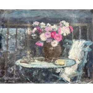 Tableau Vintage fleuri - Cadre Bois Julien