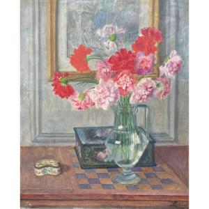 Alexis Laskine (1928) - Nature Morte - Huile Sur Toile - Haut. : 61 Cm. 