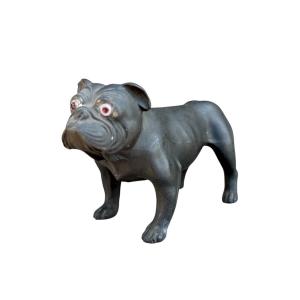 Ernest LIGHT pour WEDGWOOD - Bulldog en biscuit black basalt, circa 1914. 