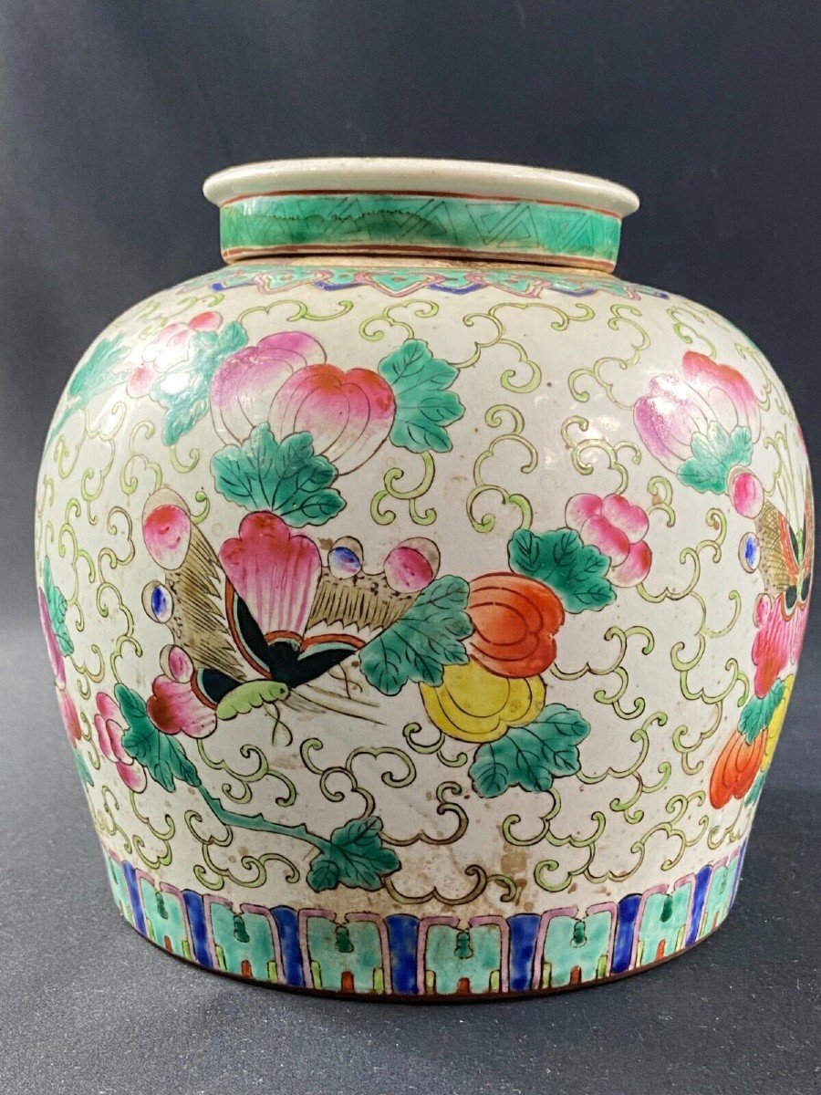 Pot à Gingembre En Porcelaine – Style Chinois Ancien – Déco Artisanale Multicouleur
