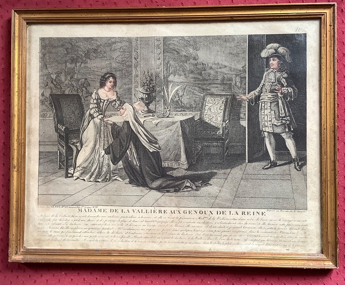 Louise De La Vallières 6 Estampes Réhaussée De Genty -photo-1