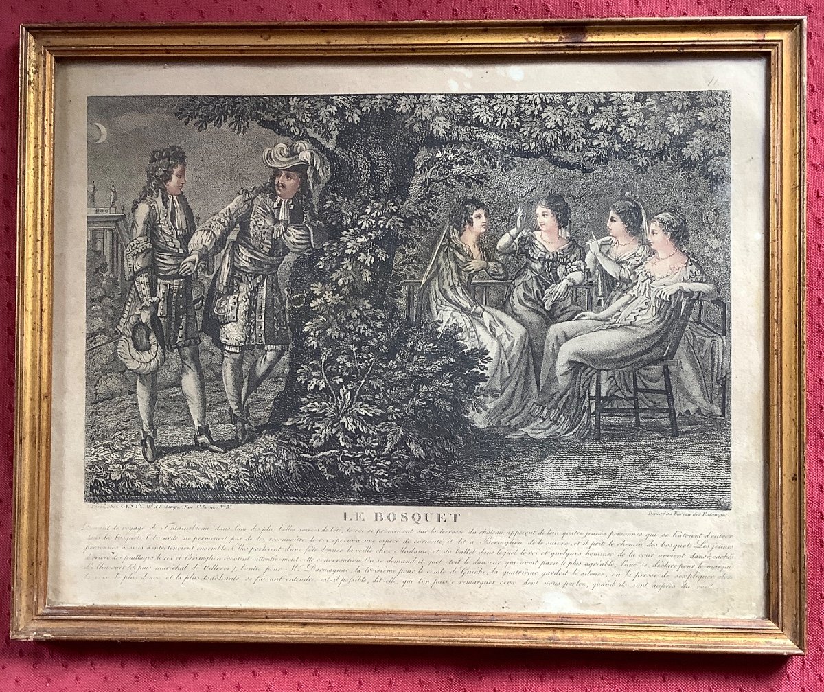 Louise De La Vallières 6 Estampes Réhaussée De Genty 
